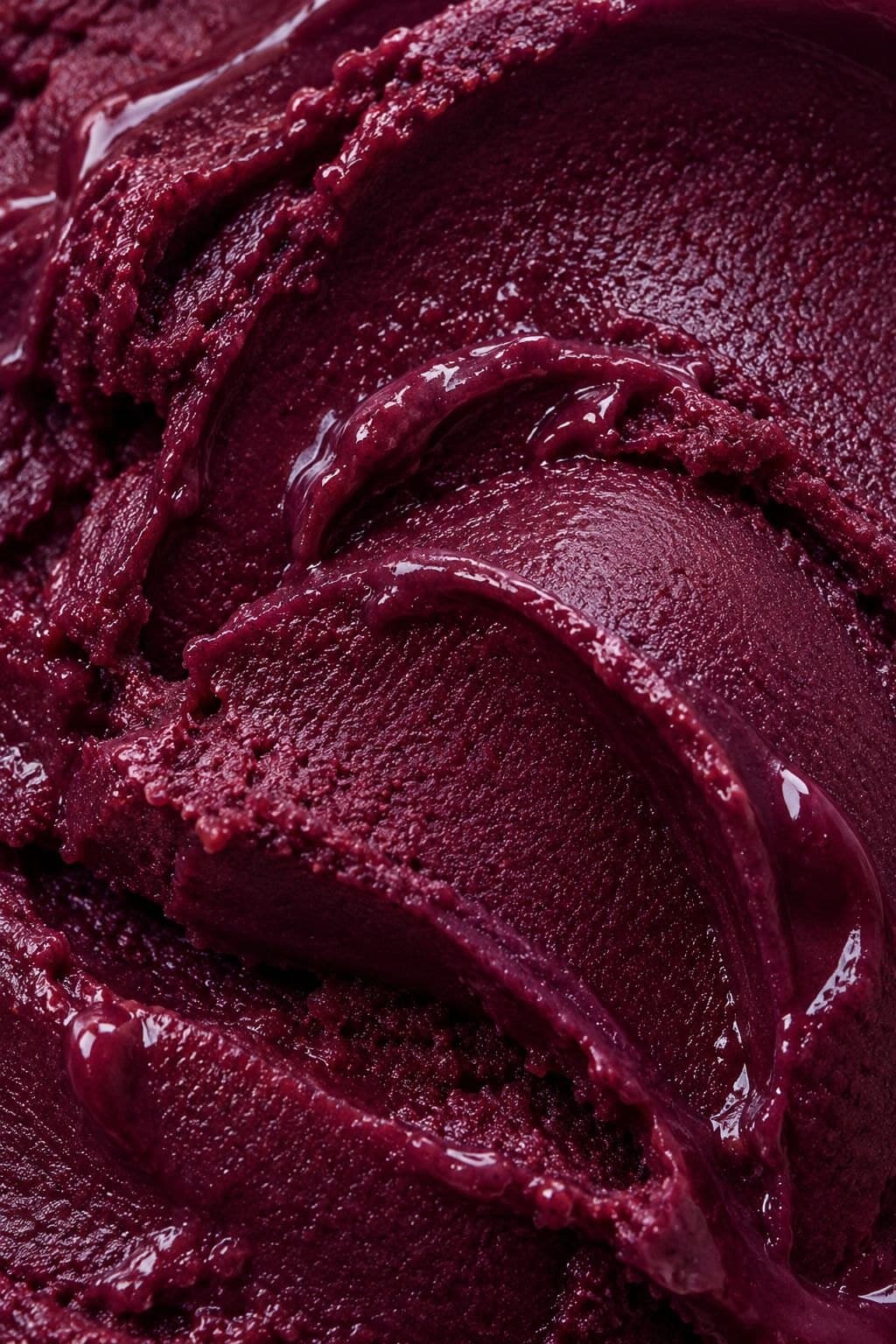 Açaí sorbet close up